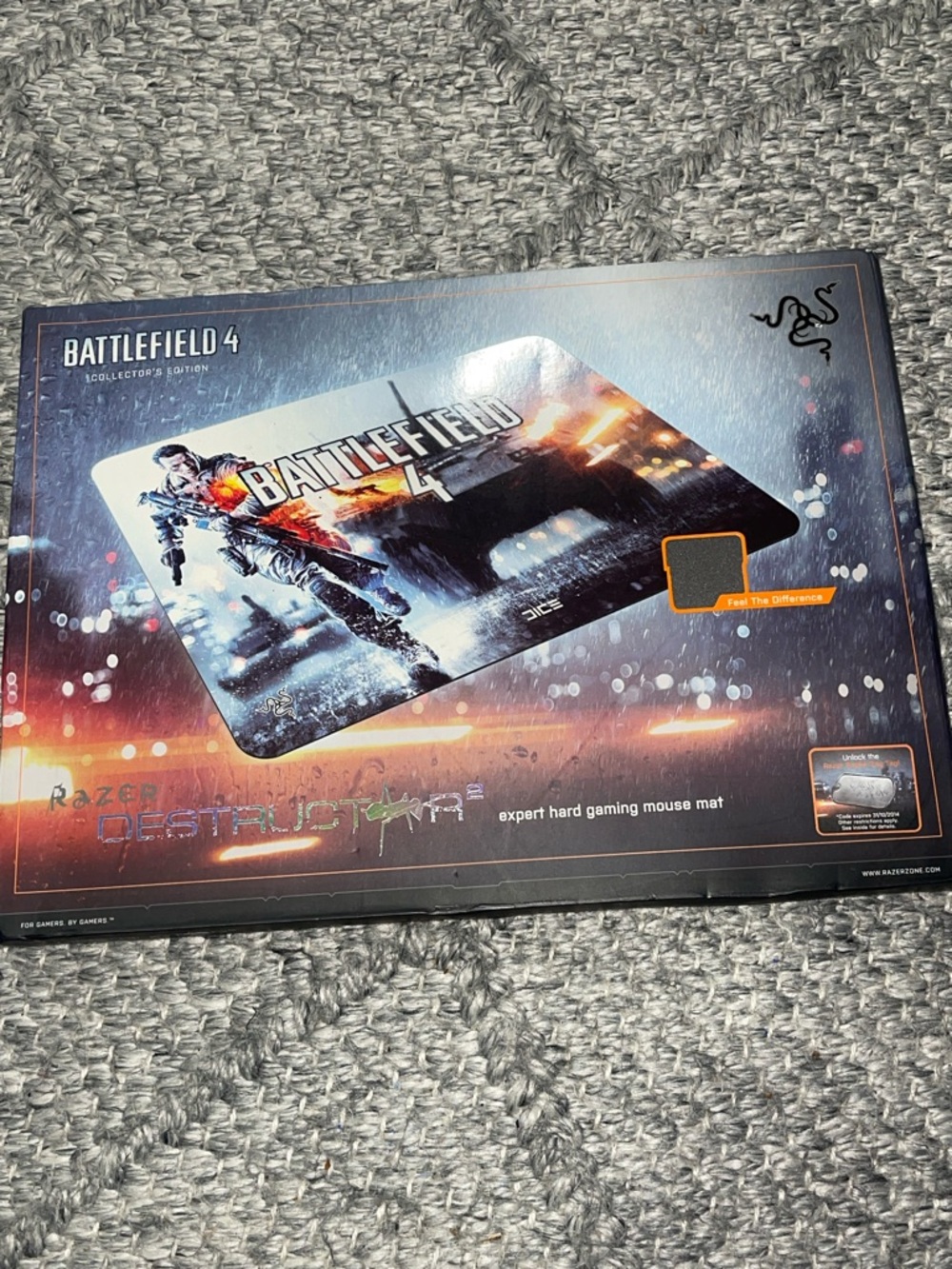 Razer Battlefield 4 Blue, White & Orange Hard Gaming Mouse Mat
